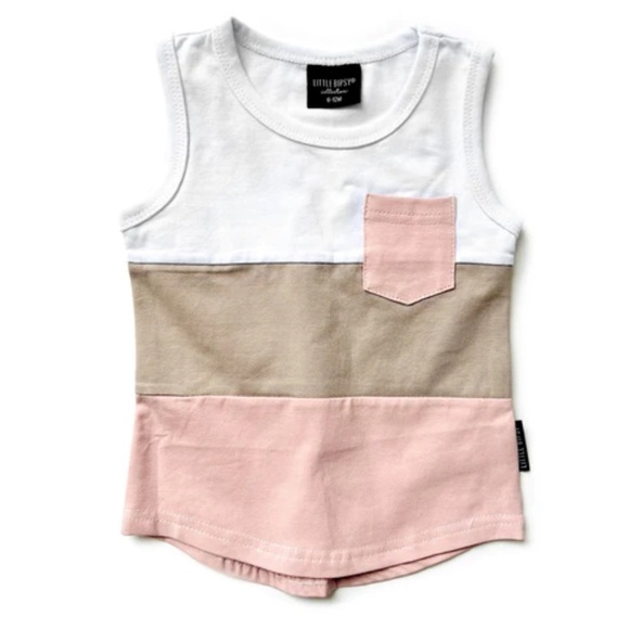 Little Bipsy Other - Little Bipsy tank top block pocket tank sz 5 - 6
white brown pink sunkissed nwt